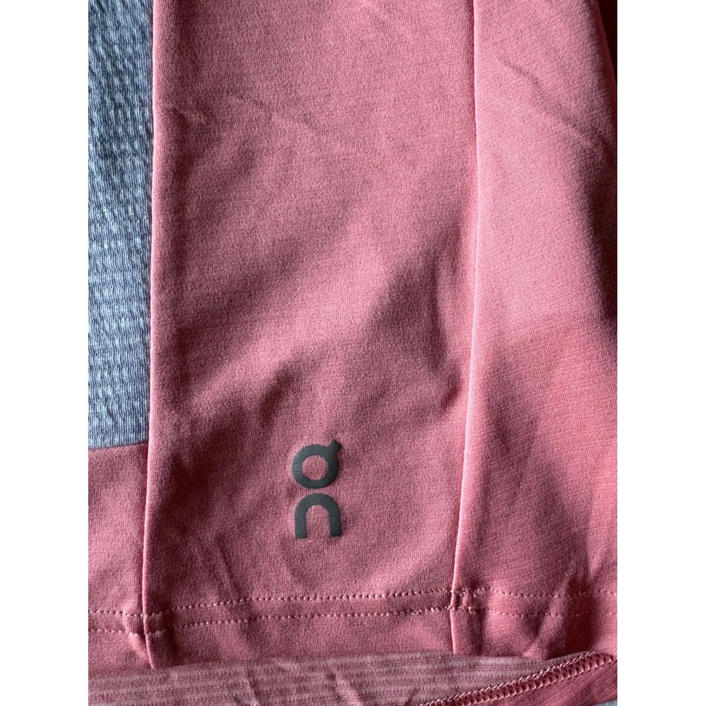 On Running Weather Shirt Womens L Coral Grey High Neck Pullover Top Gorpcore - Picture 6 of 10